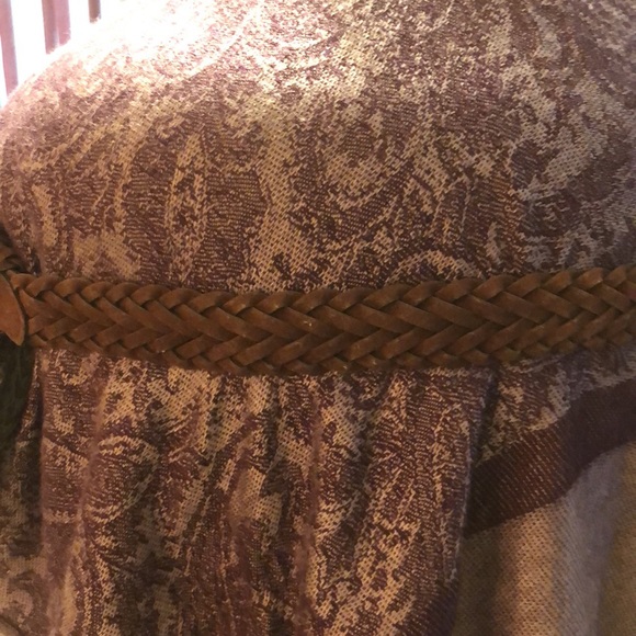 Vintage Brown Braided Unisex Belt 40”Long 1” wide - Picture 3 of 7